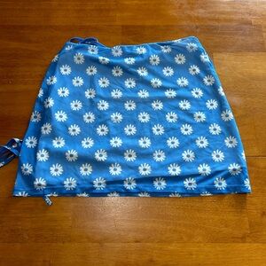 Blue floral skirt